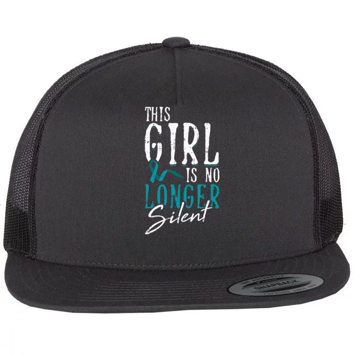 No Longer Silent Sexual Assault Awareness Gifts Survivor Flat Bill Trucker Hat