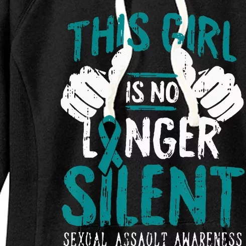 No Longer Silent Sexual Assault Awareness Gifts Survivor Women's Fleece Hoodie