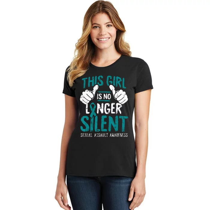 No Longer Silent Sexual Assault Awareness Gifts Survivor Women's T-Shirt