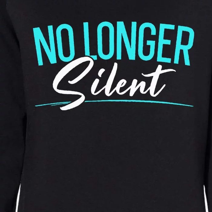 No Longer Silent Sexual Assault Awareness Stop The Violence Womens California Wash Sweatshirt