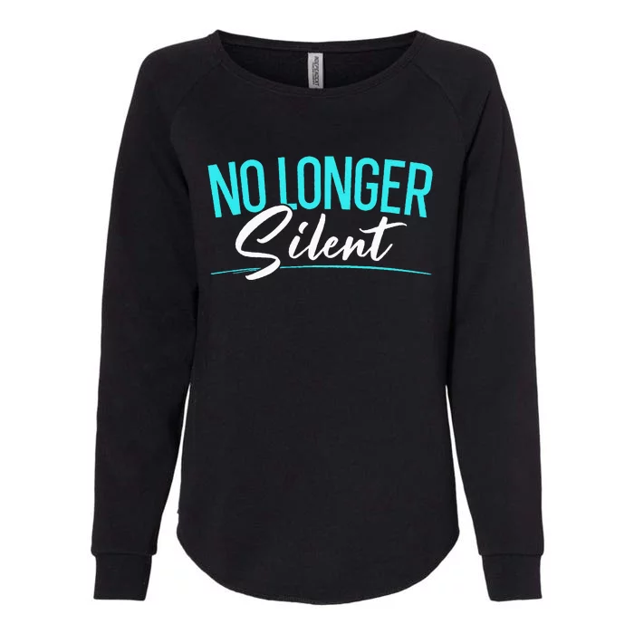 No Longer Silent Sexual Assault Awareness Stop The Violence Womens California Wash Sweatshirt