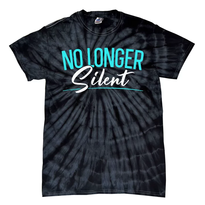 No Longer Silent Sexual Assault Awareness Stop The Violence Tie-Dye T-Shirt