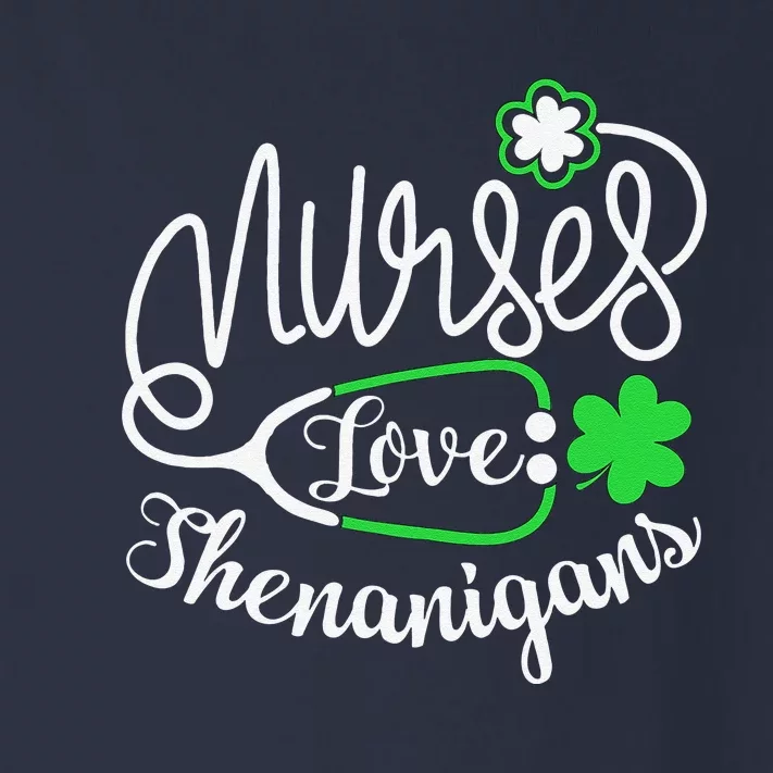 Nurses Love Shenanigans RN Funny St Pattys Day Lucky Nurse Toddler Long Sleeve Shirt