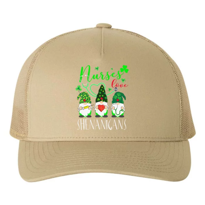 Nurses Love Shenanigans Funny Gnomes Nurse St Patricks Day Gift Yupoong Adult 5-Panel Trucker Hat