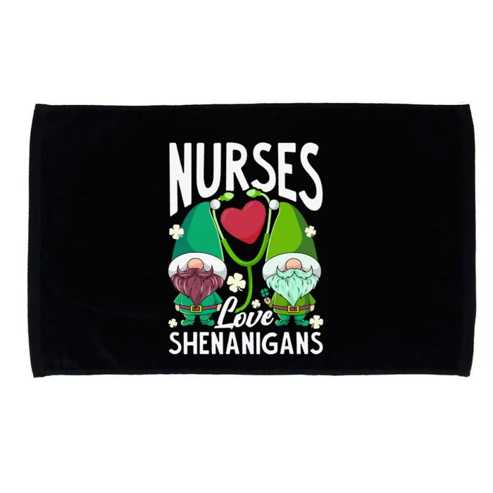 Nurses Love Shenanigans Gnome St Patricks Day Nurse Cute Microfiber Hand Towel