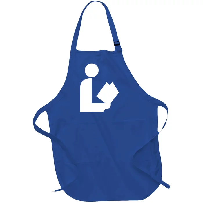 National Library Symbol Full-Length Apron With Pocket