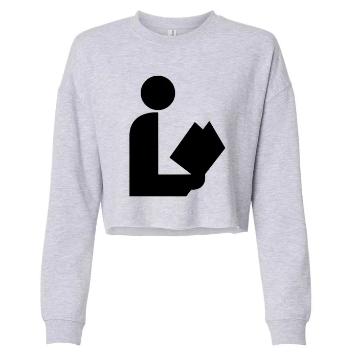 National Library Symbol Cropped Pullover Crew