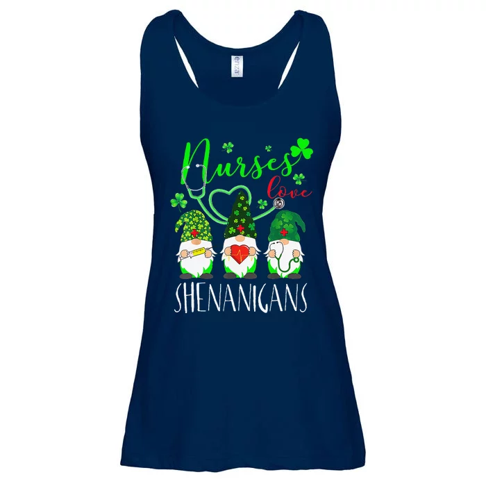 Nurses Love Shenanigans St Patricks Day Irish Gnome Ladies Essential Flowy Tank