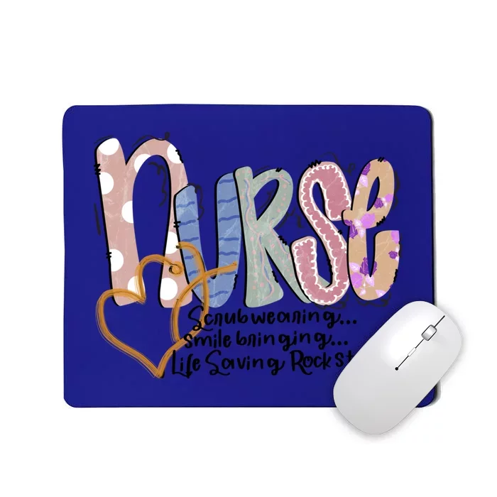 Nurse Life Saving Rockstar Funny Nursing Funny Gift Mousepad