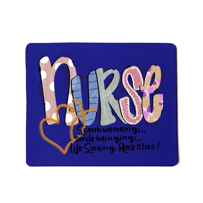 Nurse Life Saving Rockstar Funny Nursing Funny Gift Mousepad