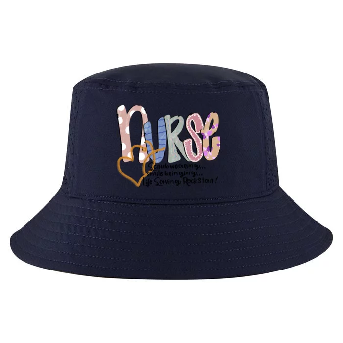 Nurse Life Saving Rockstar Funny Nursing Funny Gift Cool Comfort Performance Bucket Hat