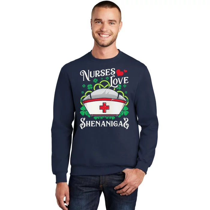 Nurses Love Shenanigans St Patricks Day Irish Nurse EMT Sweatshirt