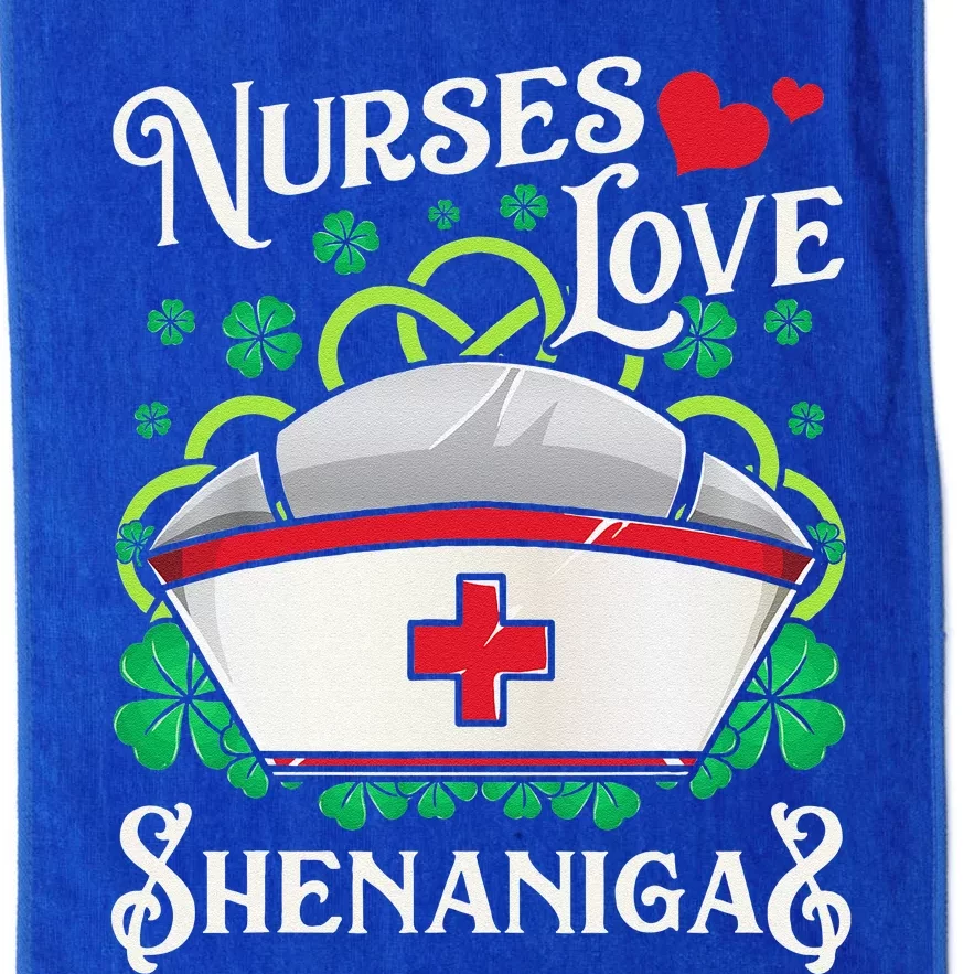 Nurses Love Shenanigans St Patricks Day Irish Nurse EMT Platinum Collection Golf Towel