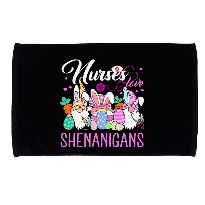 Nurses Love Shenanigans Tee Gnome Easter Day Nurse Microfiber Hand Towel