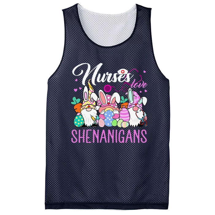 Nurses Love Shenanigans Tee Gnome Easter Day Nurse Mesh Reversible Basketball Jersey Tank