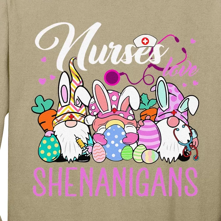 Nurses Love Shenanigans Tee Gnome Easter Day Nurse Long Sleeve Shirt