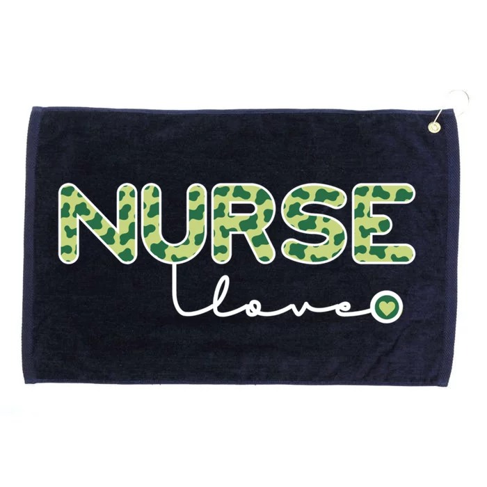 Nurse Love St Patricks Day Lucky Cow Print Gift Grommeted Golf Towel