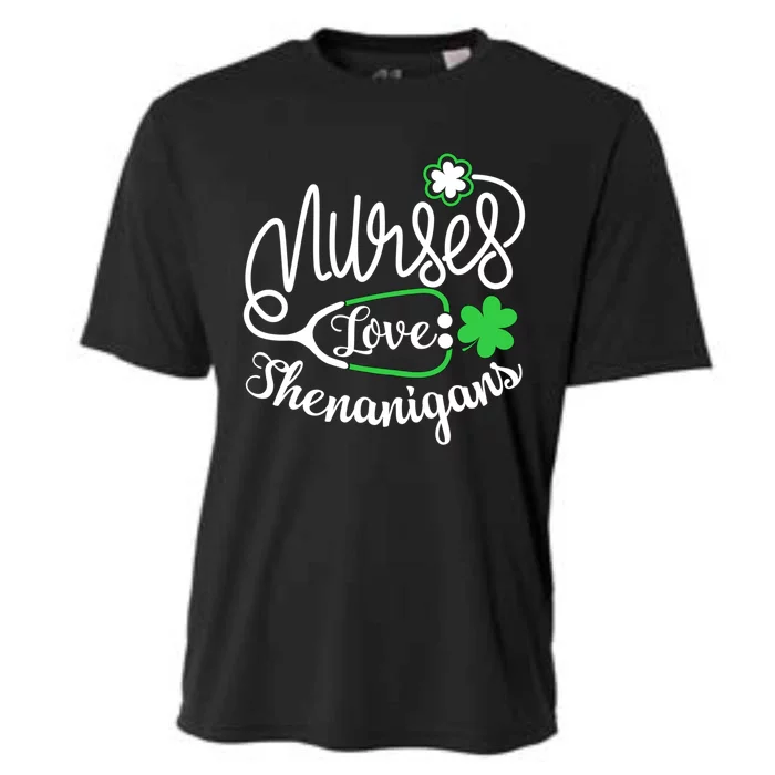 Nurses Love Shenanigans Gift Rn Funny St Pattys Day Lucky Nurse Cute Gift Cooling Performance Crew T-Shirt