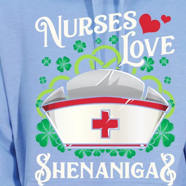 Nurses Love Shenanigans St Patricks Day Irish Nurse Emt Gift Unisex Surf Hoodie