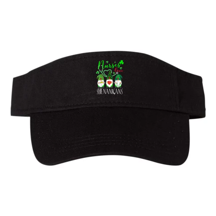 Nurses Love Shenanigans Funny Gnomes Nurse St Patricks Day Valucap Bio-Washed Visor