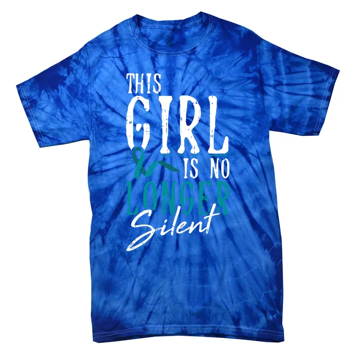 No Longer Silent Sexual Assault Awareness Funny Gift Survivor Gift Tie-Dye T-Shirt