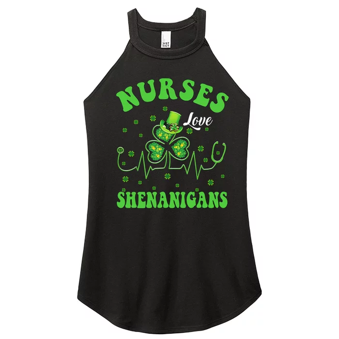 Nurses Love Shenanigans Women’s Perfect Tri Rocker Tank