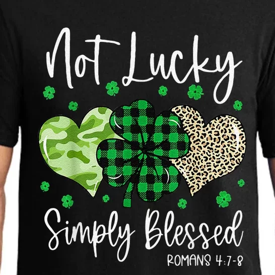 Not Lucky Simply Blessed Christian St Patricks Day Irish Pajama Set