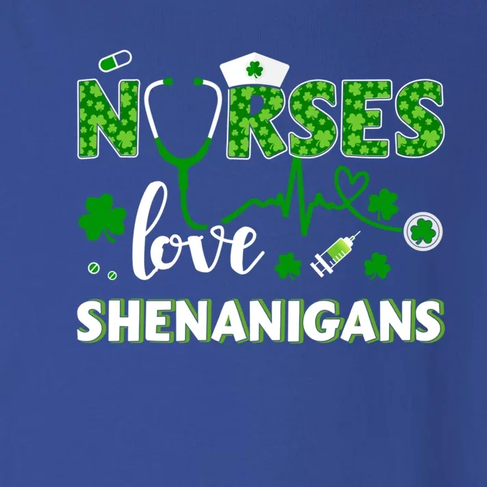 Nurses Love Shenanigans With Stethoscope For St Patricks Day Funny Gift Toddler Long Sleeve Shirt