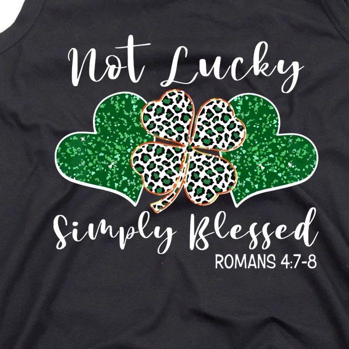 Not Lucky Simply Blessed Christian St Patricks Day Irish Tank Top