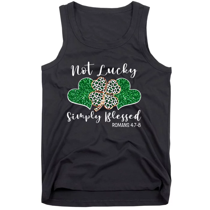 Not Lucky Simply Blessed Christian St Patricks Day Irish Tank Top