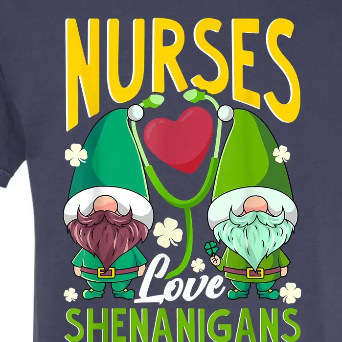 Nurses Love Shenanigans Gnome St Patricks Day Nurse Garment-Dyed Heavyweight T-Shirt