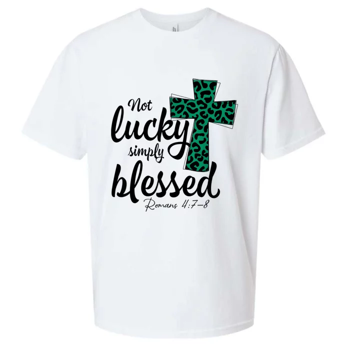 Not Lucky Simply Blessed Christian St Patricks Day Irish Sueded Cloud Jersey T-Shirt