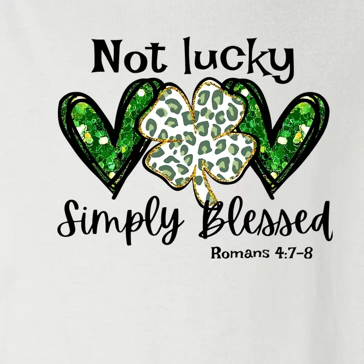 Not Lucky Simply Blessed Christian St Patricks Day Irish Toddler Long Sleeve Shirt