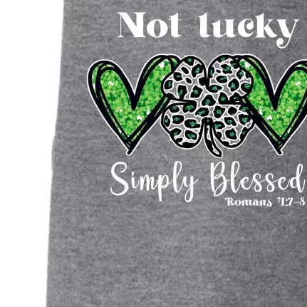 Not Lucky Simply Blessed Clover Doggie 3-End Fleece Hoodie