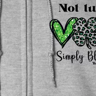 Not Lucky Simply Blessed Clover Full Zip Hoodie