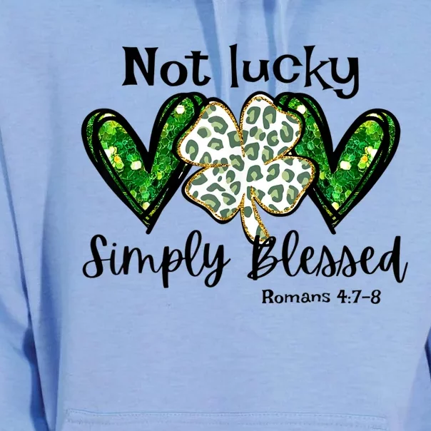 Not Lucky Simply Blessed Christian St Patricks Day Irish Unisex Surf Hoodie