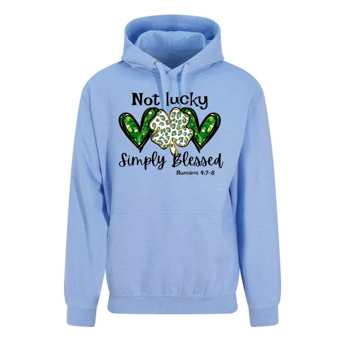 Not Lucky Simply Blessed Christian St Patricks Day Irish Unisex Surf Hoodie