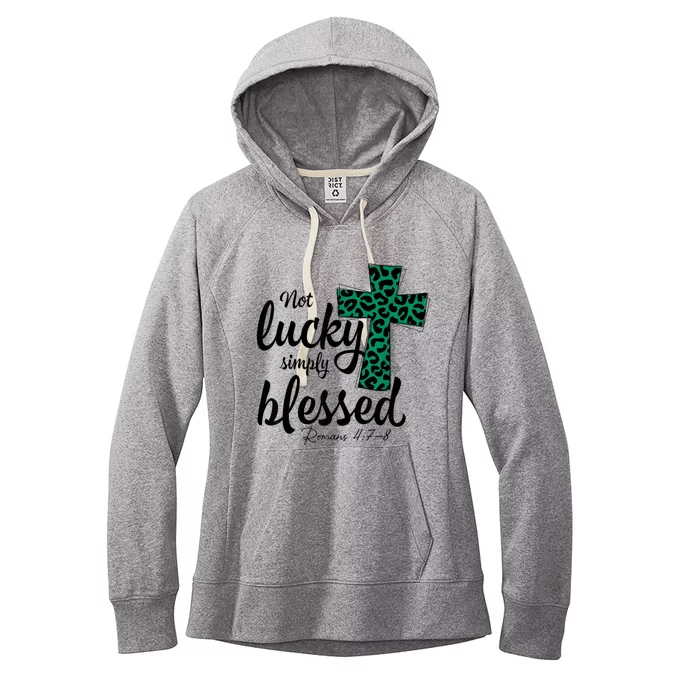 Not Lucky Simply Blessed Christian St Patricks Day Irish Women's Fleece Hoodie