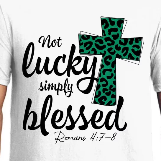 Not Lucky Simply Blessed Christian St Patricks Day Irish Pajama Set