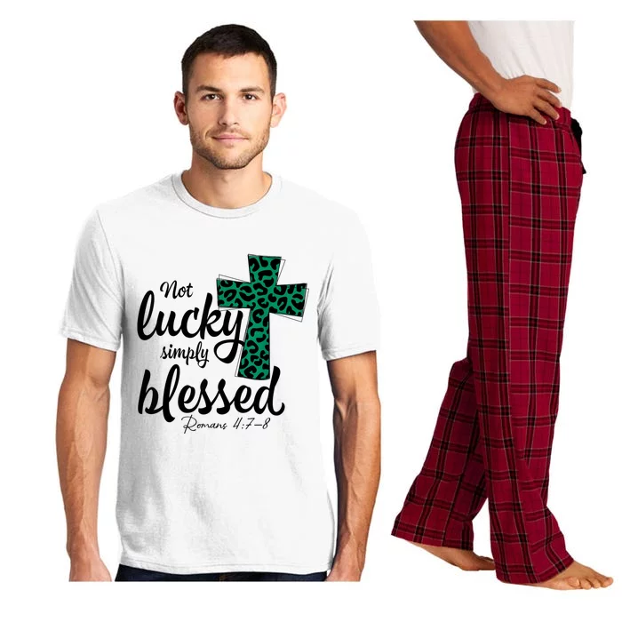 Not Lucky Simply Blessed Christian St Patricks Day Irish Pajama Set