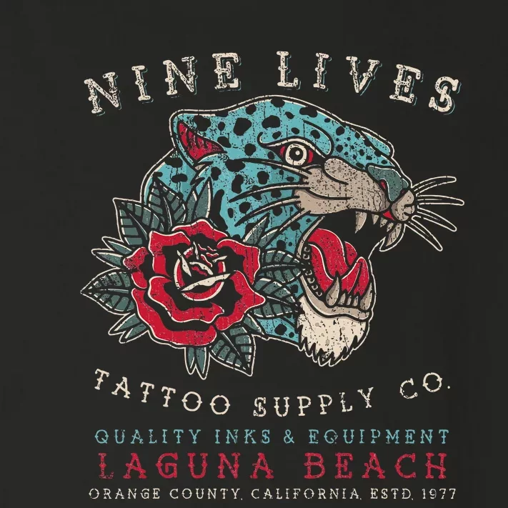 Nine Lives Tattoo Supply Co Old School Panther Laguna Beach Toddler Long Sleeve Shirt