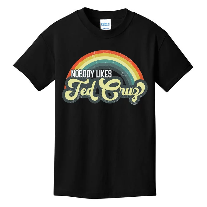 Nobody Likes Ted Cruz Rainbow Vintage Kids T-Shirt