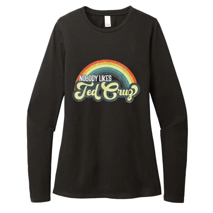 Nobody Likes Ted Cruz Rainbow Vintage Womens CVC Long Sleeve Shirt