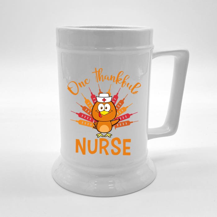 Nurse Leopard Turkey Gift Nurse Gift Thanksgiving Nurse Gift Front & Back Beer Stein