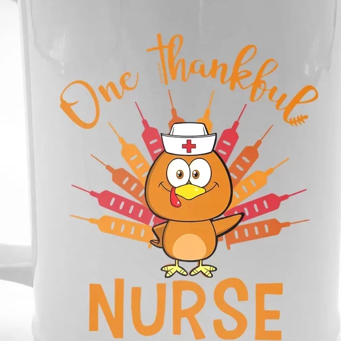 Nurse Leopard Turkey Gift Nurse Gift Thanksgiving Nurse Gift Front & Back Beer Stein