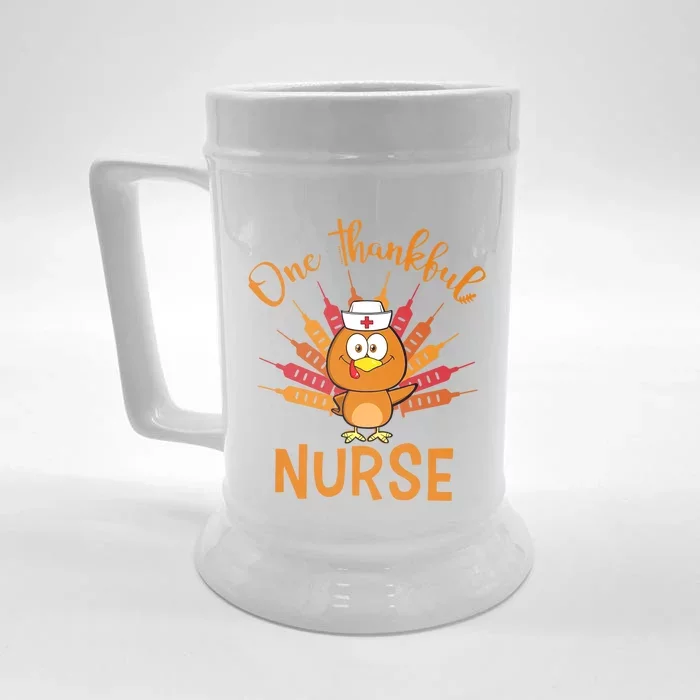 Nurse Leopard Turkey Gift Nurse Gift Thanksgiving Nurse Gift Front & Back Beer Stein