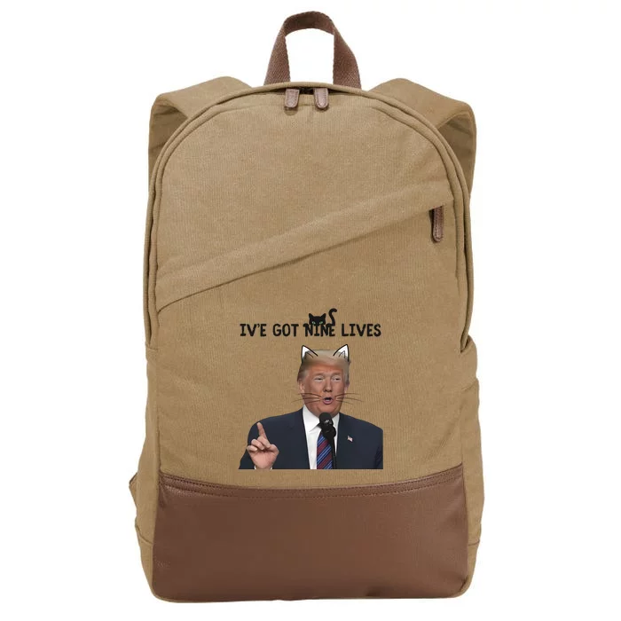 Nine Lives Trump Cotton Canvas Backpack