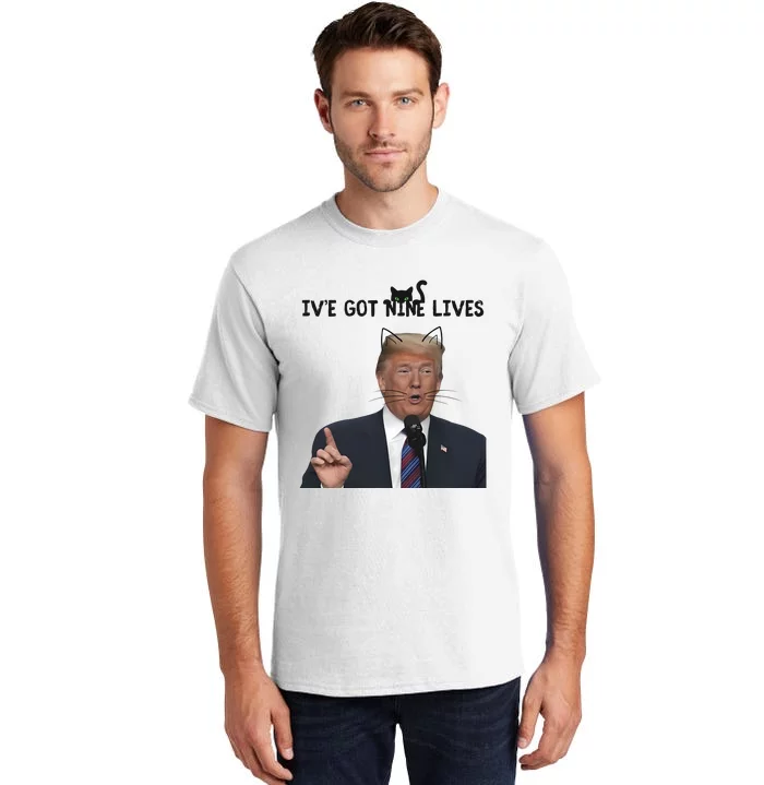 Nine Lives Trump Tall T-Shirt