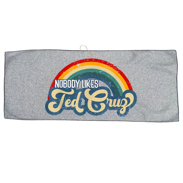 Nobody Likes Ted Cruz Rainbow Vintage Large Microfiber Waffle Golf Towel