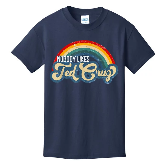 Nobody Likes Ted Cruz Rainbow Vintage Kids T-Shirt